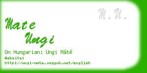 mate ungi business card