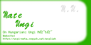 mate ungi business card